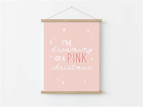 Printable Pink Christmas Wall Art Christmas Sign Printable Etsy