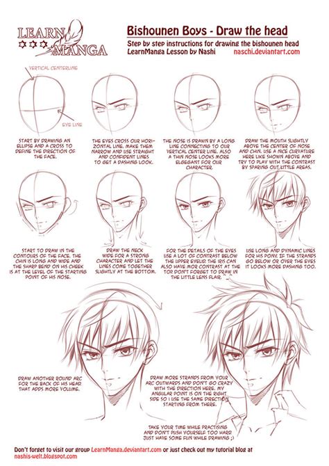 Learn Manga Bishounen Boys Draw The Head By Naschi On Deviantart