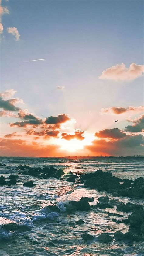 Gorgeous Ocean Sunset Landscape Iphone Wallpapers Free Download