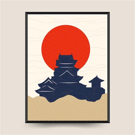 Premium Vector Traditional Japanese Poster Template Abstract