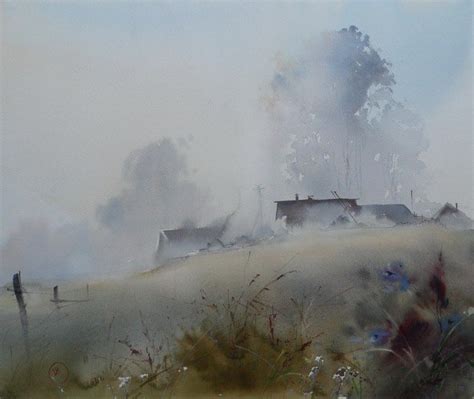Ilya Ibryaev Morning Fog Watercolor 53х47 Cm Watercolor