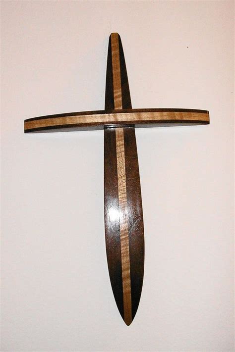 This Walnut And Maple Cross Is Completed With High Gloss Finish On All