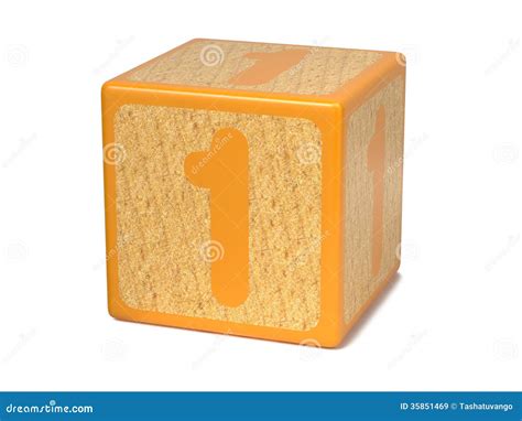 Number 1 Childrens Alphabet Block Royalty Free Stock Photography