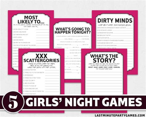 Most Likely To Girls Night Game Girls Night In Activity Etsy In 2020