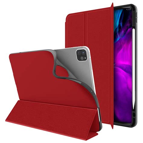 Trifold Smart Case For Apple Ipad Pro 129 Inch 4th Gen Red