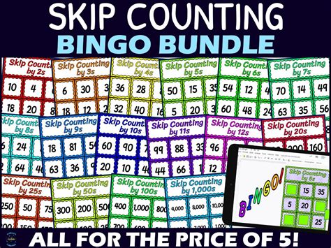Skip Counting Activities Bundle Bingo Games Printable And Digital