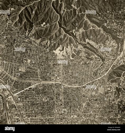 Historical Aerial Photograph Glendale California 1952 Stock Photo Alamy