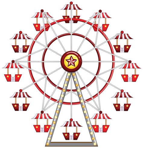 Ferris Wheel Fun Isolated Poles Vector Fun Isolated Poles Png And