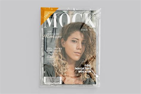 Free Magazine In Foil Mockup Instant Download