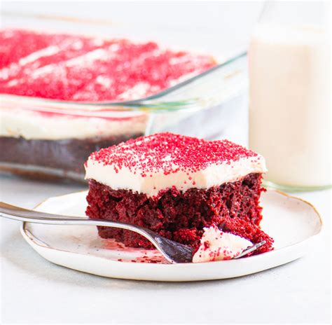 red velvet poke cake the itsy bitsy kitchen