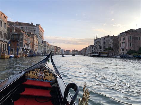 Venice Italy Gondola At Sunset Travel