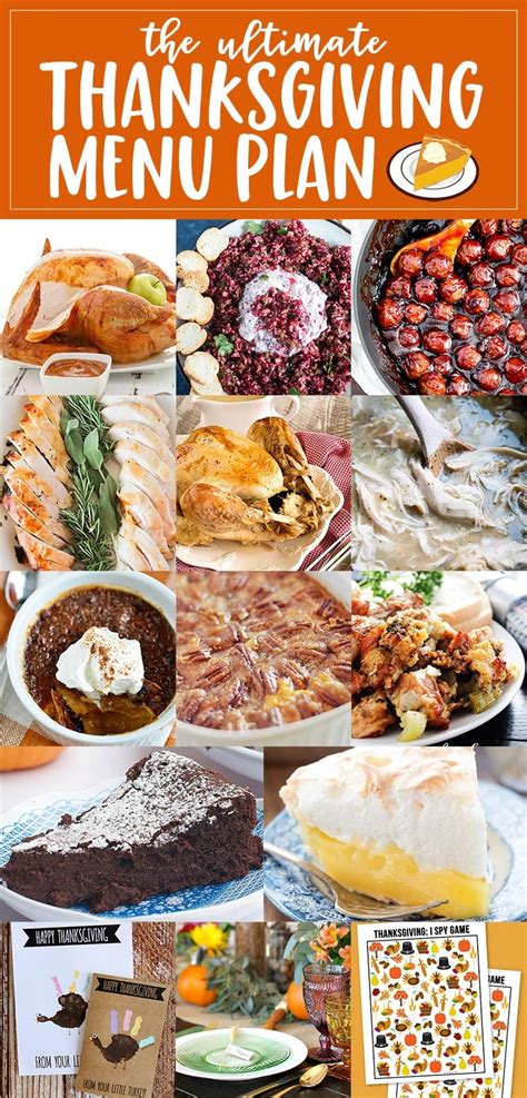 Thanksgiving Menu Planner Julies Eats And Treats