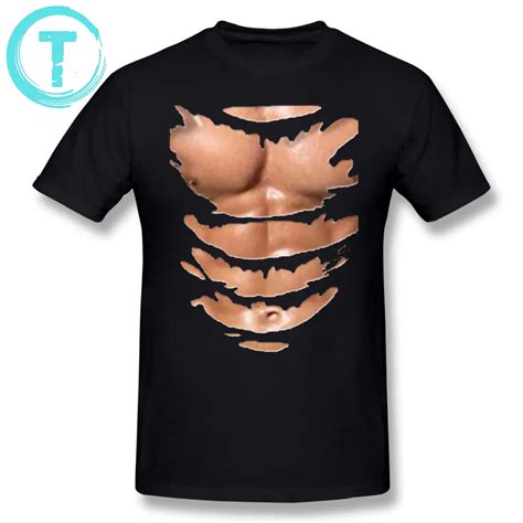 Ripped T Shirt Ripped Muscle Shirt T Shirt Summer Short Sleeve Tee Shirt Cotton Men Graphic