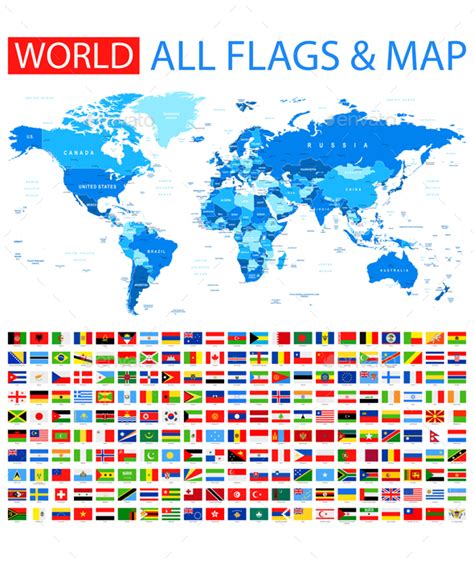Country Flags World Map