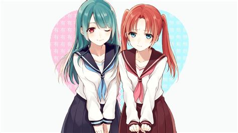 2 Anime Girl Best Friends 1920x1080 Download Hd Wallpaper