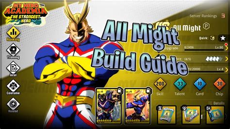 All Might Build Guide My Hero Academia The Strongest Hero Youtube