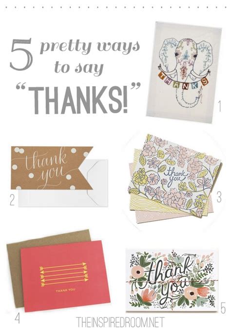 Pretty Cards To Say Thanks Gather The Inspired Room