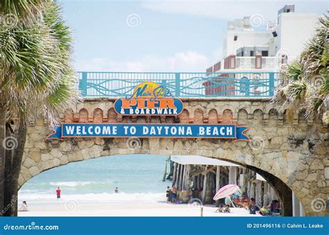 Daytona Beach Boardwalk And Pier Daytona Beach Florida Editorial Photo