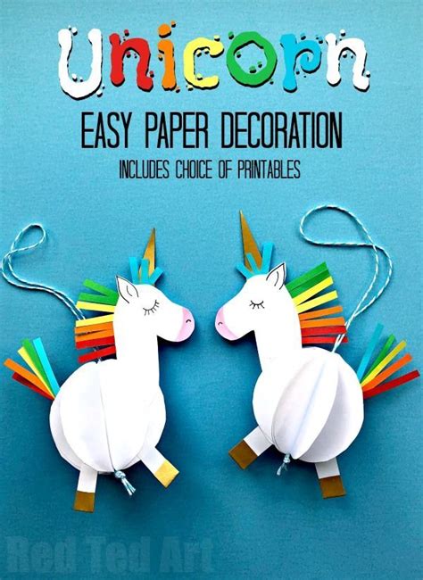 Easy 3d Paper Unicorn Decoration A Paper Crafts For Kids Are So