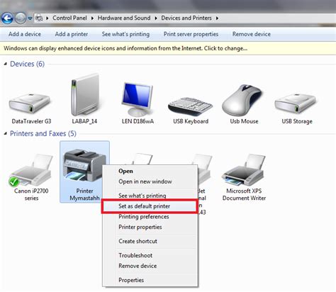 How To Set Default Printer Windows 7 Bootea
