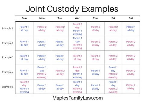 How to Create Joint Custody Schedules (With Examples ...