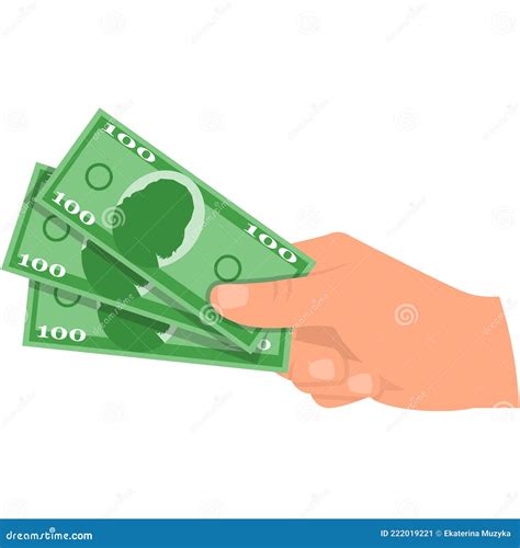 Money Cash in Hand Vector Icon Illustration Stock Vector - Illustration