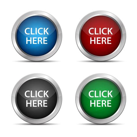 Round Click Here Web Buttons With Metallic Frame 1269677 Vector Art At