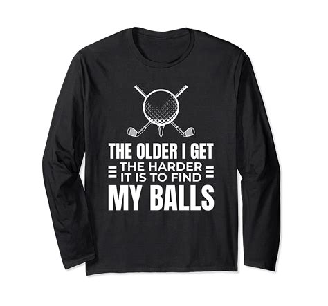 Funny Golf Balls Golfer T Shirt Long Sleeve Golf Tee Shirt 4lvs