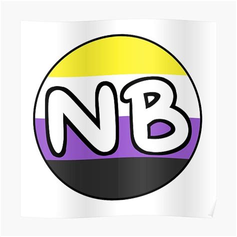 Nb Pride Badge Poster For Sale By Avesmx Redbubble