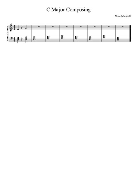 C Major Composing Sheet Music For Piano Solo Easy