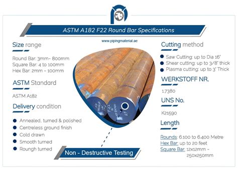 Astm A182 F22 Round Bar And Sa182 Gr F22 Rods Suppliers In Uae