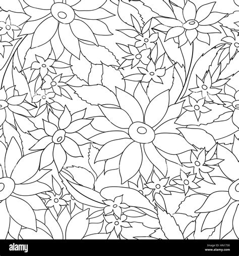 Floral Outline Wallpaper