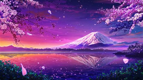 Mount Fuji Cherry Blossom 4k 6801k Wallpaper Pc Desktop