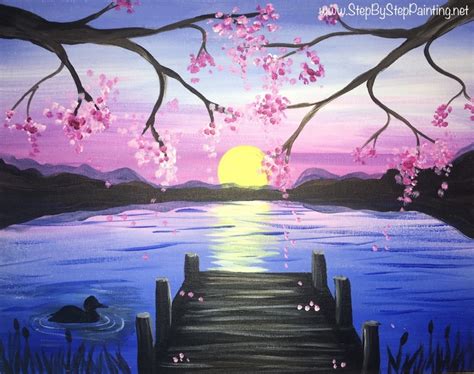Sunset Beginner Landscape Painting Ideas Bmp Woot
