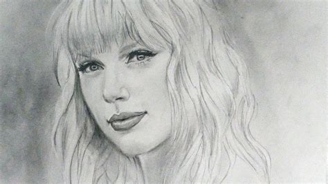 How To Draw A Portrait With Pencil Taylor Swift Follow Along