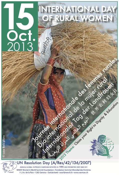 International Day Of Rural Women October Women S World