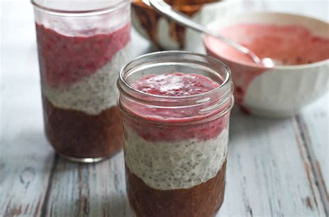 Raspberry Vanilla Chocolate Chia Pudding Paleo Low Carb