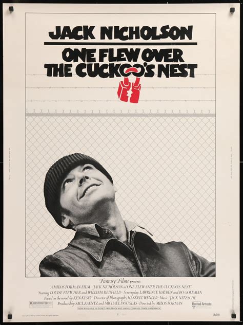 One Flew Over The Cuckoos Nest Movie Poster 30x40 Original Vintage