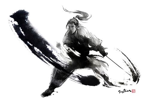 Samurai Ink Painting At Explore Collection Of