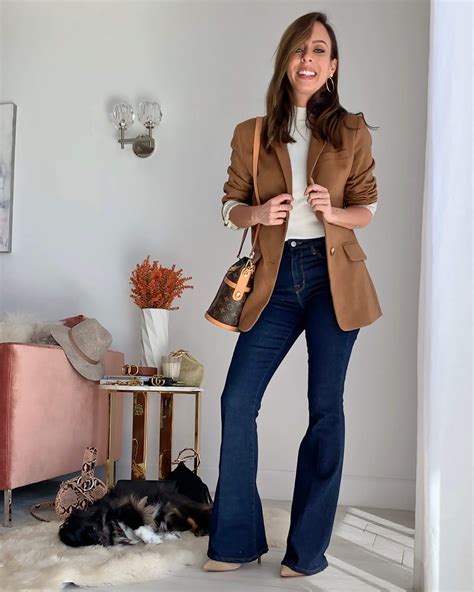 Sydne Style Shows How To Wear Flare Jeans For Fall With Turtleneck And
