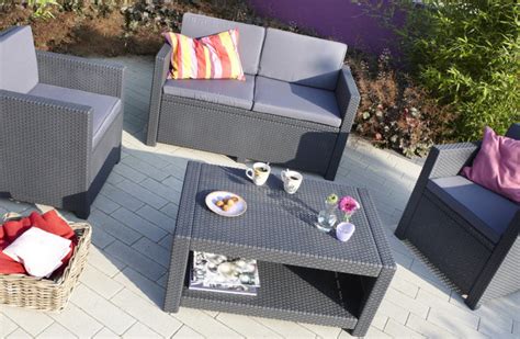 ALLIBERT Monaco lounge set graphite - Allibert