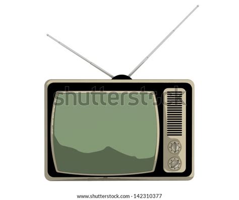 Classic Cartoon Vintage Tv Isolated On Stock Illustration 142310377