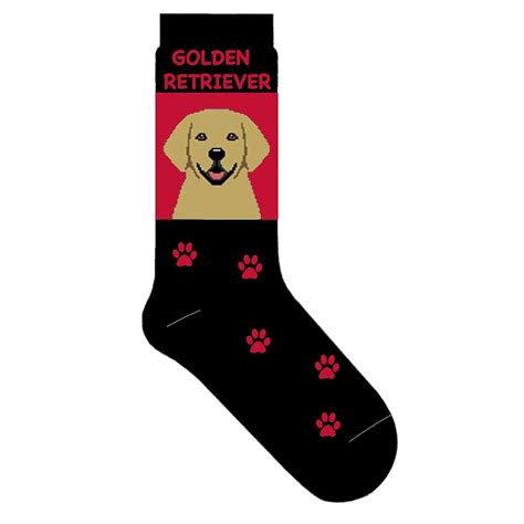 Golden Retriever Dog Mens Crew Sock Johns Crazy Socks