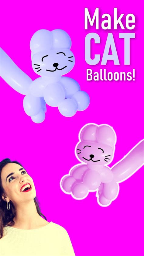 Make A Cat Balloon Animal Cat Balloons Easy Balloon Animals Balloon