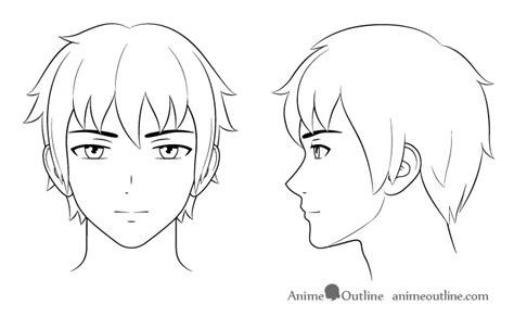 How To Draw Boy Anime Heads Step By Step For Beginners