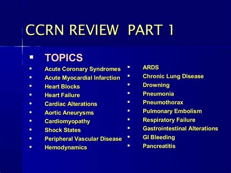 Ccrn Review Part 1 Of Lux Ccrn Review Critical Care Nursing