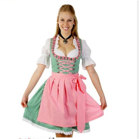 free shipping german bavarian dirndl dress beer maid ladies wench waitress serving maid