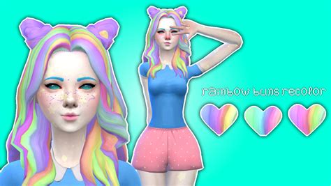 Morasims 8bitto Cafe Pastel Hair Recolor Love 4 Cc Fi