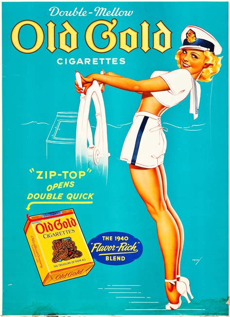 1940 Old Gold Cigarettes Advertising Poster By George Petty 2130x2930