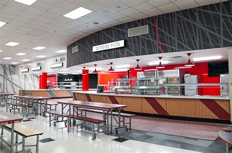 Modern High School Cafeteria